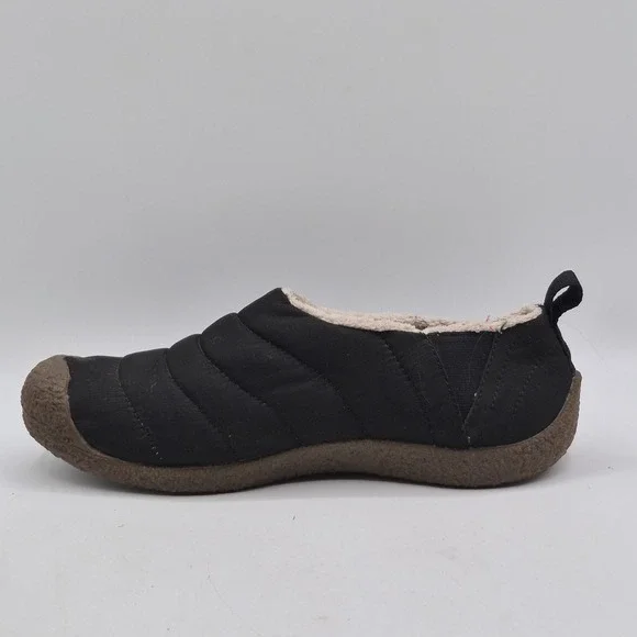 KEEN.CUSH Slippers Shoes Mens Size 10 Black Quilted Faux Fur Slip-On Lined - Picture 3 of 10